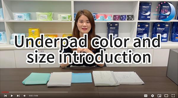 Underpad color and size introduction