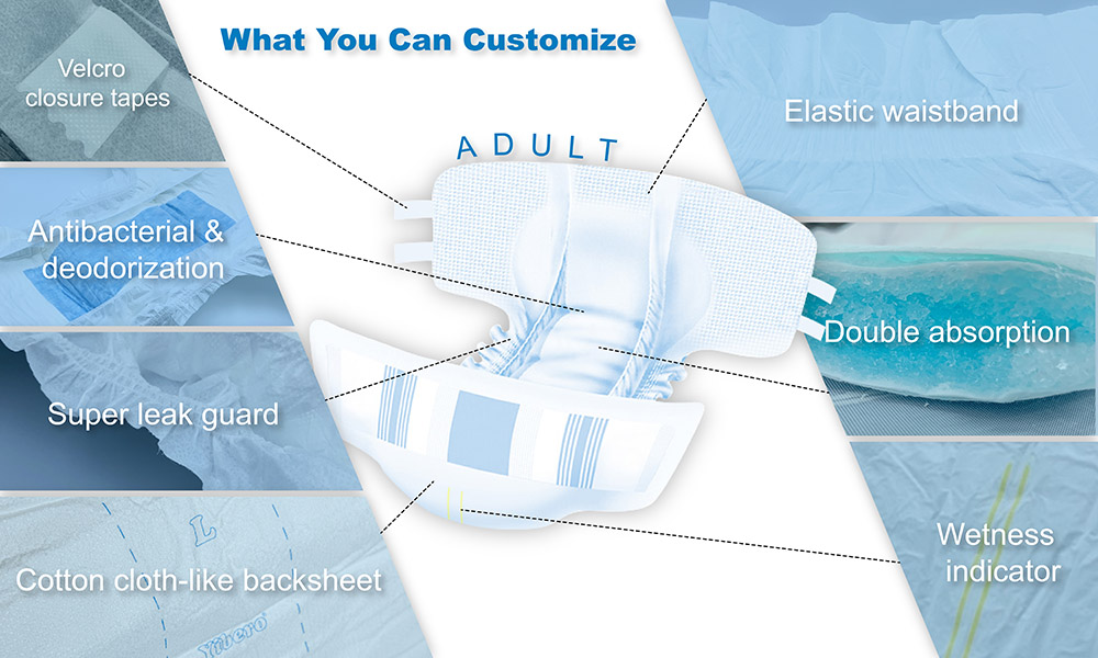 customized adult diapers